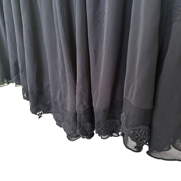 Ultra Pink Plus Size 3X Black Blouse Trumpet Sleeve Flowy - Picture 7 of 13